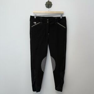 Smartpack Piper Grip English Equestrian Breeches Black White Women's Size 32R